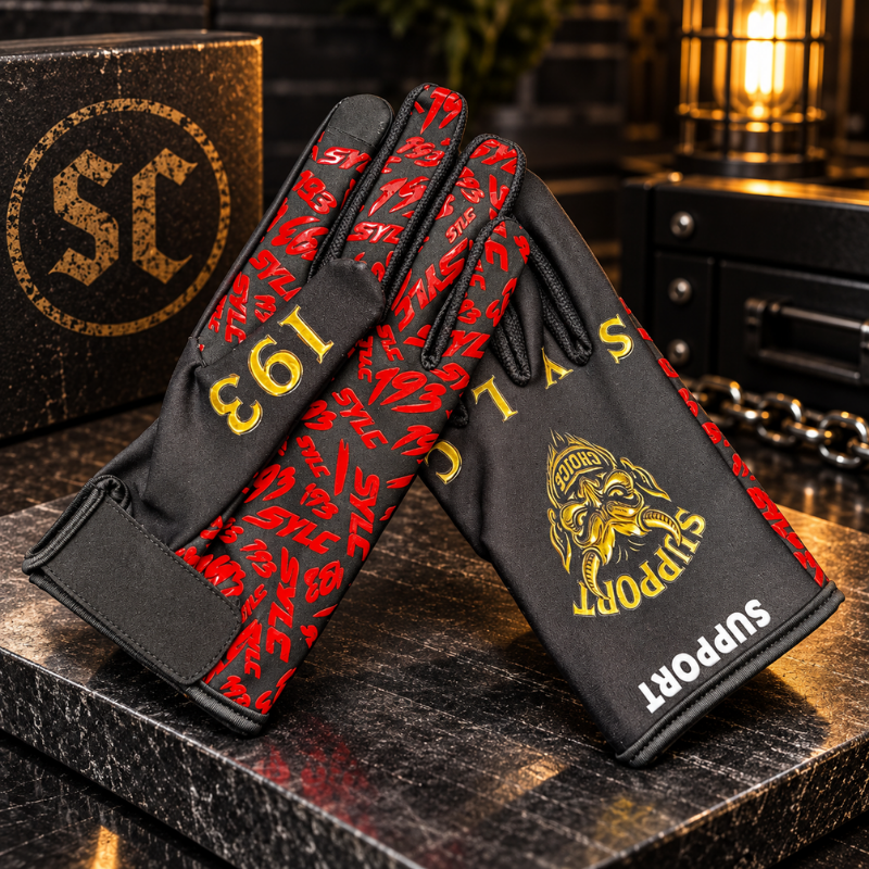Support 193 |Gold Choice Soft Motorcycle Gloves | Touchscreen & Patterned Grip