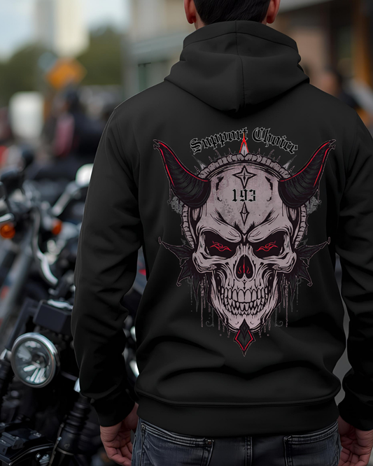 sweat à capuche-Crâne accentué