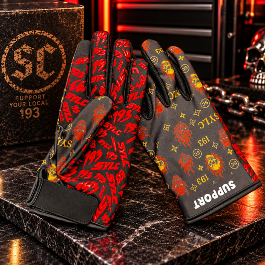 Support 193| Collage Motorcycle Gloves | Touchscreen & Patterned Grip